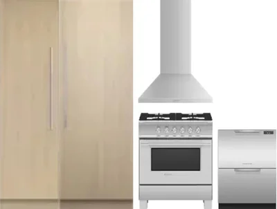 5 Piece Package Includes Refrigerator, Freezer, Range, Hood And Dishwasher